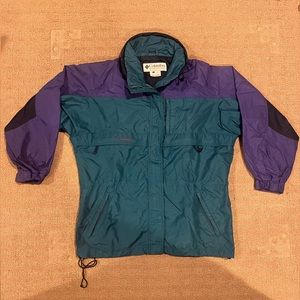 Columbia Purple/Green Windbreaker